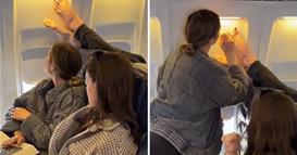 Цикрус во авион: Патник ги дигнал нозете на прозорецот, девојка му одржа лекција (ВИДЕО)