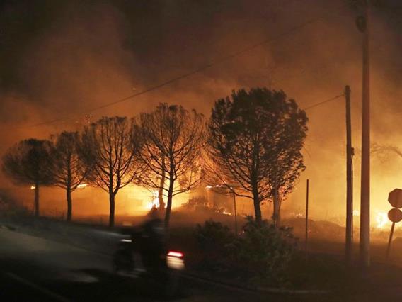Семејствата на жртвите на најголемиот пожар во Грција ја демолираа судницата (ВИДЕО)