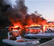 Фото: Во голем пожар во пристаништето во Медулин уништени над 30 јахти